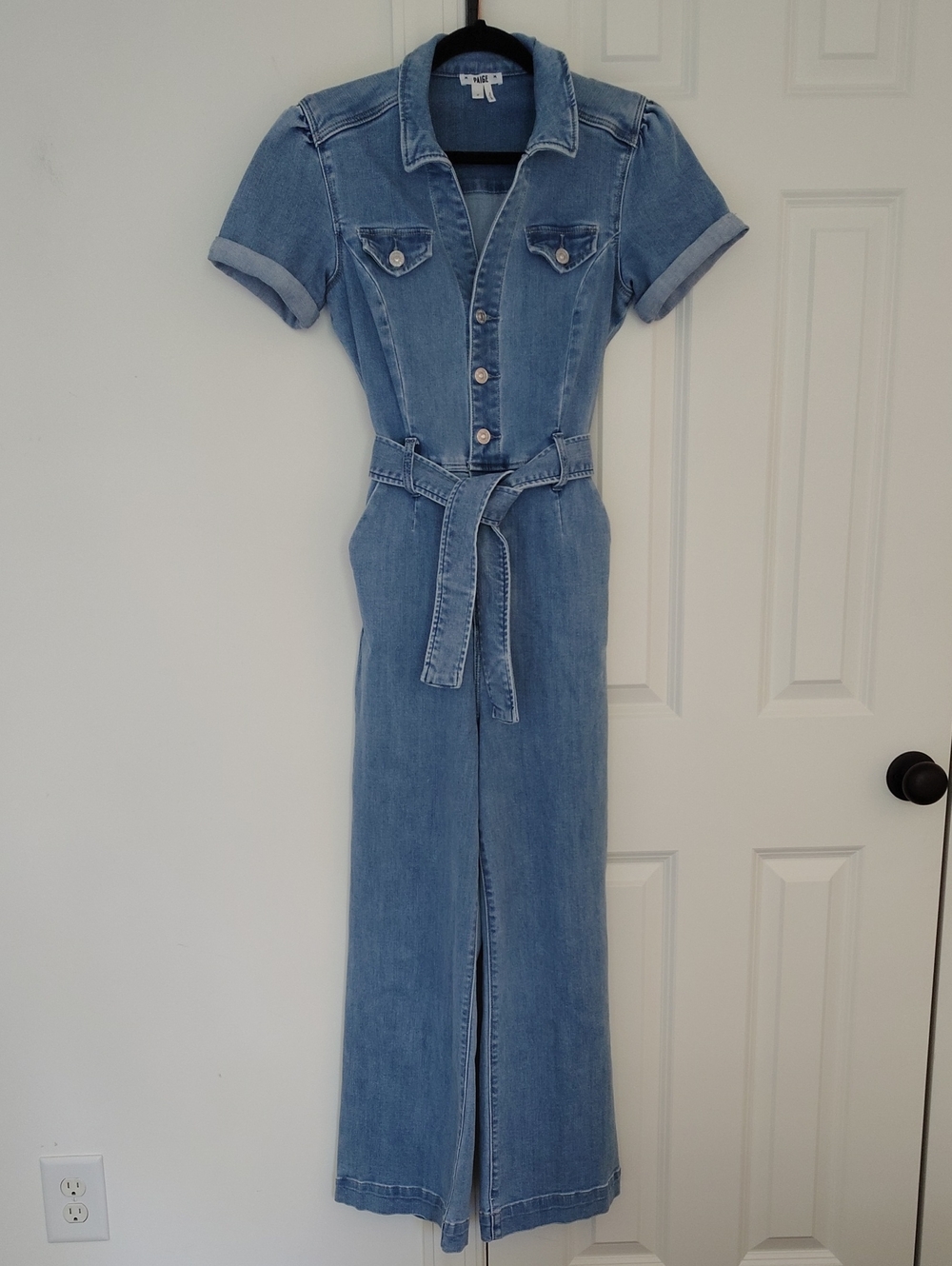 PAIGE Anessa Short Sleeve Jumpsuit in Hailey- Size 2